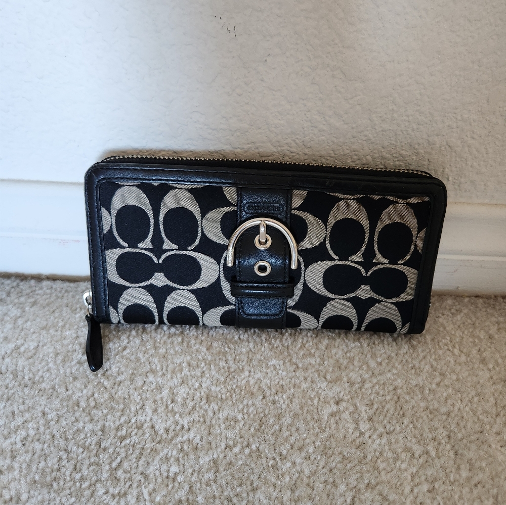 Coach Black and Gray Wallet